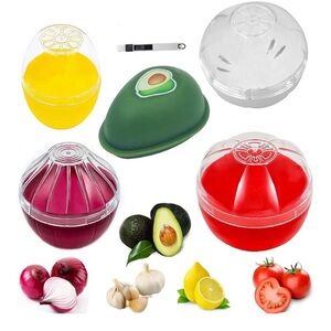 NEW BPA-FREE Colorful Food Shaped Food Storage Containers 5 Piece Bundle Set.